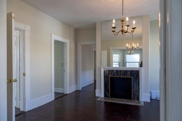 Chandelier, Fireplace, Interior, Wood Texture Flooring