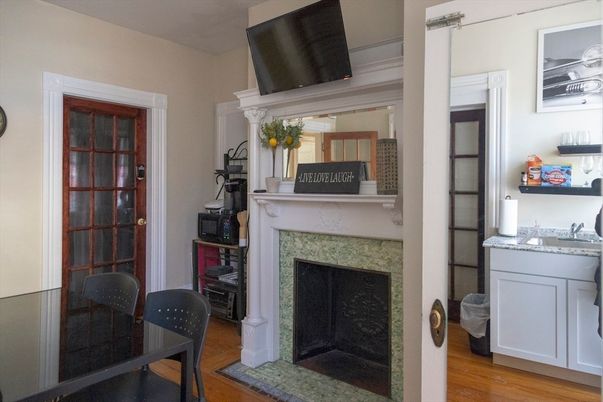 Fireplace, Interior, Wood Texture Flooring