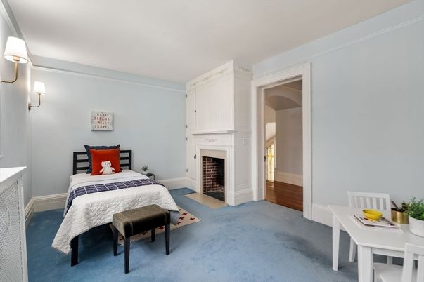 Bedroom, Fireplace, Interior