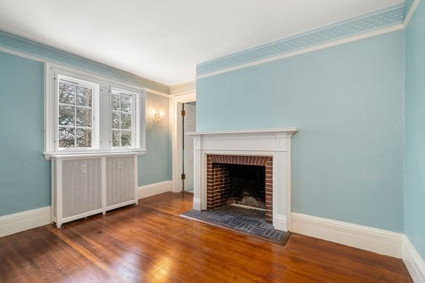 Fireplace, Interior, Wood Texture Flooring