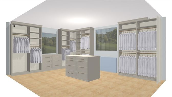 Interior, Walk-in Closets, Wood Texture Flooring