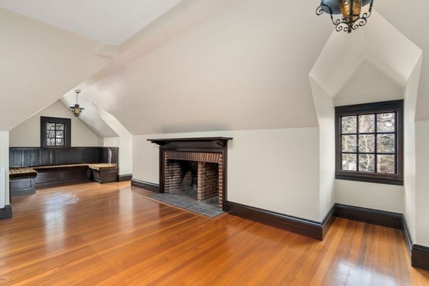 Fireplace, Interior, Wood Texture Flooring