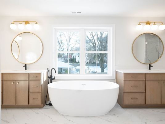 Bathroom, Free Standing Baths, Interior, Marble