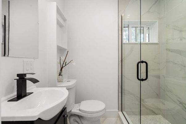 Bathroom, Glass Shower, Interior, Marble, Marble Walls