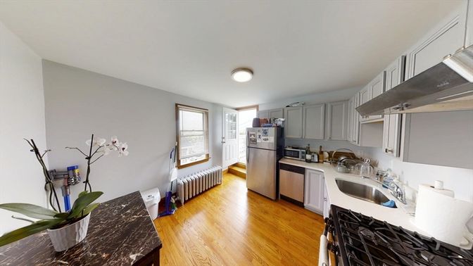 Interior, Kitchen, Wood Texture Flooring