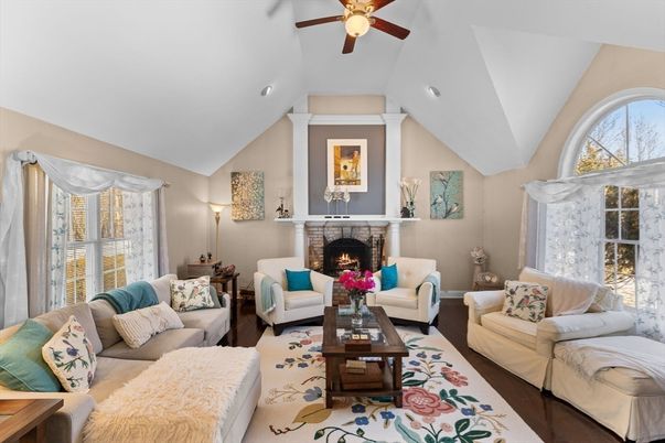 Fireplace, Interior, Living room, Wood Texture Flooring