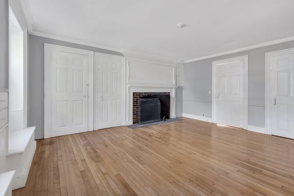 Empty room, Fireplace, Interior, Wood Texture Flooring