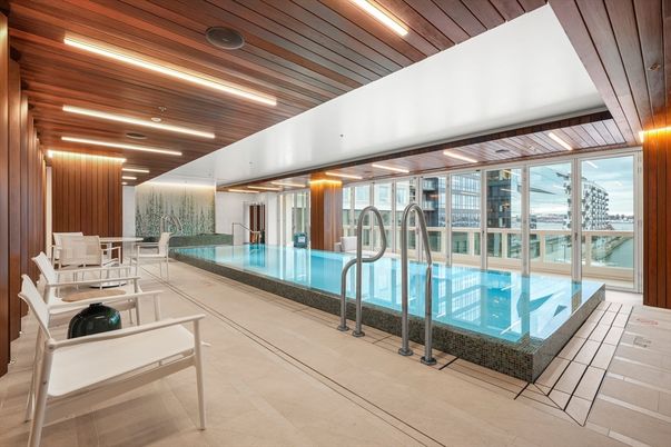Interior, Pool, Recessed Lighting, Wooden Ceilings