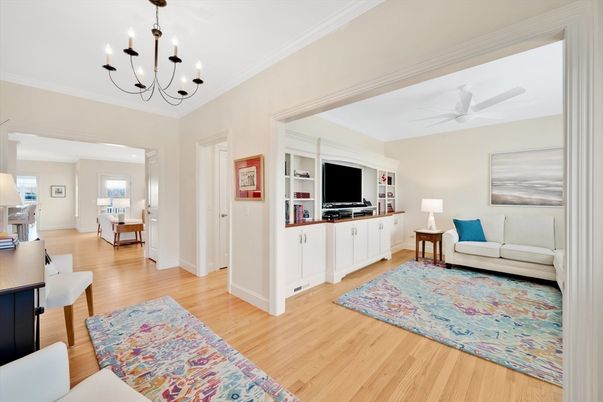 Chandelier, Interior, Wood Texture Flooring