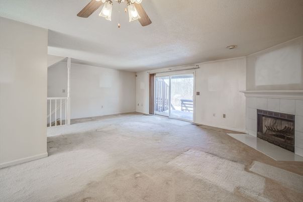 Empty room, Fireplace, Interior