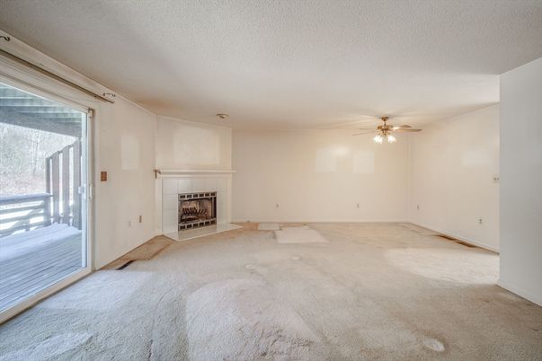 Empty room, Fireplace, Interior