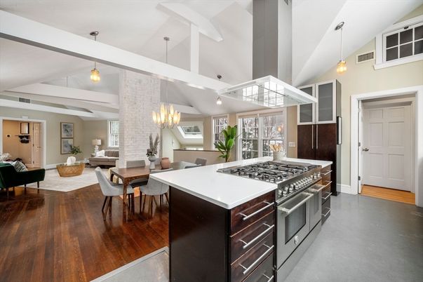 Chandelier, Dining room, Interior, Kitchen, Living room, Pendant Lights, Wood Texture Flooring