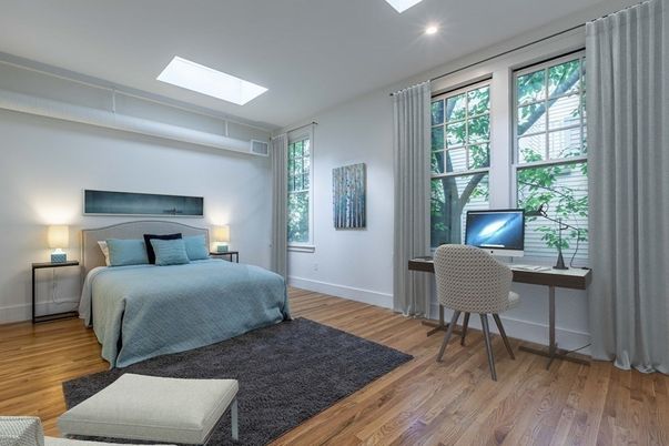 Bedroom, Home Office, Interior, Wood Texture Flooring