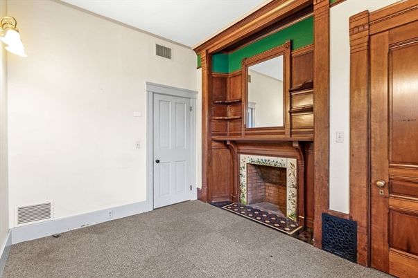 Empty room, Fireplace, Interior