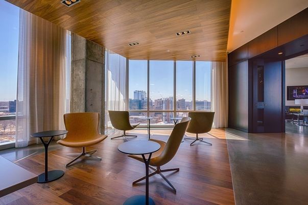 Home Office, Interior, Recessed Lighting, Wooden Ceilings, Wood Texture Flooring, Wooden Walls