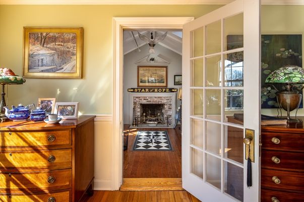 Fireplace, Interior, Wood Texture Flooring