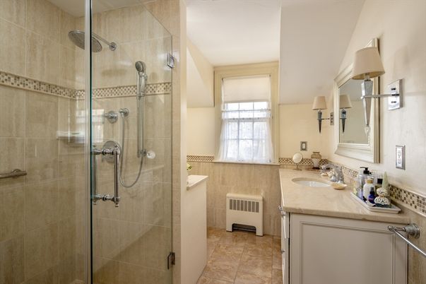 Bathroom, Dual Sink Vanities, Glass Shower, Interior