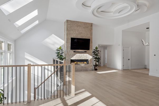 Fireplace, Interior, Wood Texture Flooring