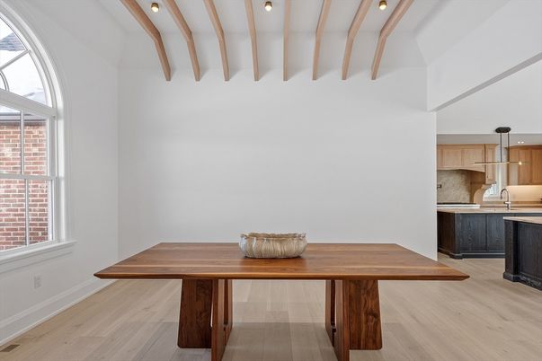 Dining room, Interior, Kitchen, Wooden Beams, Wood Texture Flooring
