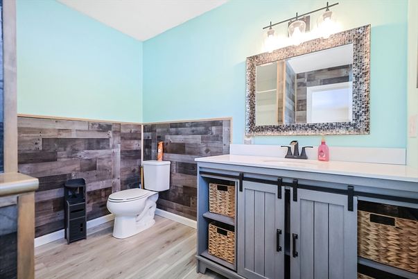 Bathroom, Interior, Wood Texture Flooring