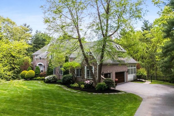 Attached, Backyard, Exterior, Facade, Brick Facade, French Provincial