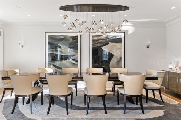 Dining room, Interior, Pendant Lights, Recessed Lighting