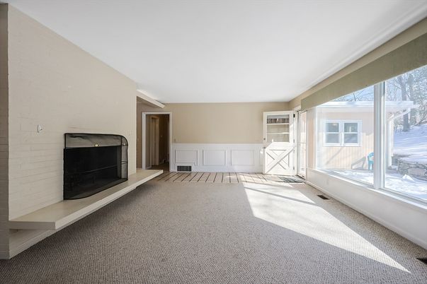 Empty room, Fireplace, Interior