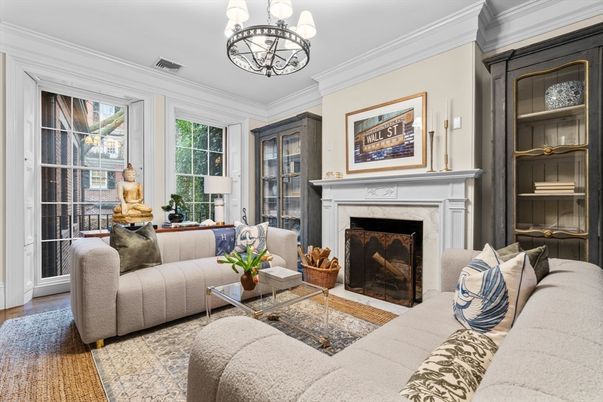 Chandelier, Fireplace, Interior, Living room, Wood Texture Flooring