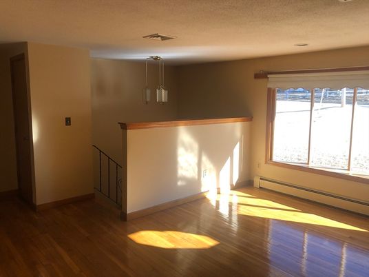 Empty room, Interior, Pendant Lights, Wood Texture Flooring