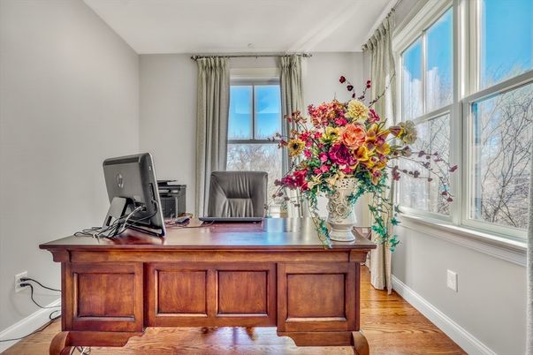 Home Office, Interior, Wood Texture Flooring