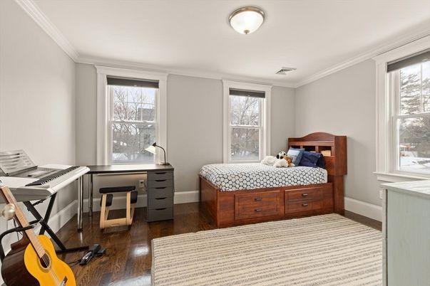 Bedroom, Home Office, Interior, Wood Texture Flooring