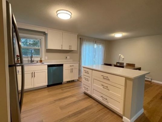 Interior, Kitchen, Wood Texture Flooring