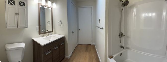 Bathroom, Interior, Wood Texture Flooring