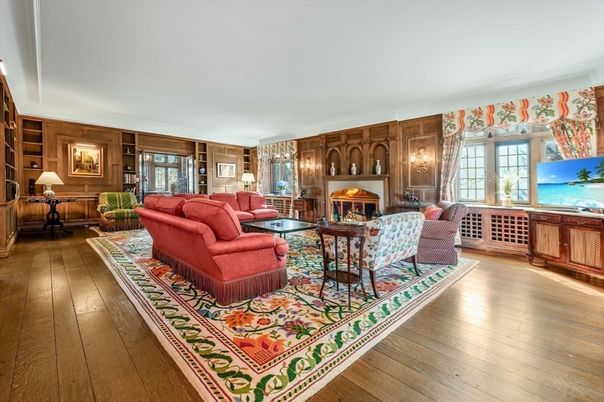 Fireplace, Interior, Living room, Wood Texture Flooring, Wooden Walls