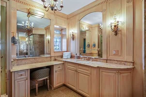 Bathroom, Chandelier, Interior