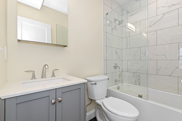 Bathroom, Glass Shower, Interior, Marble Walls