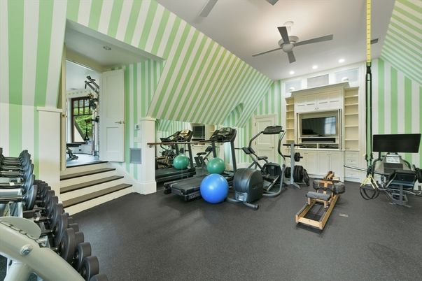 Fitness Equipment, Gym, Interior, Recessed Lighting