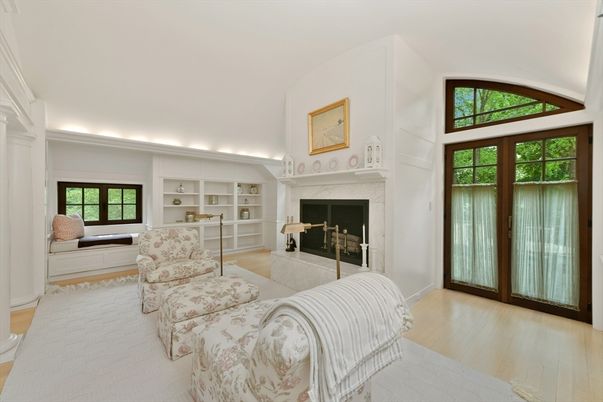 Fireplace, Interior, Recessed Lighting, Wood Texture Flooring