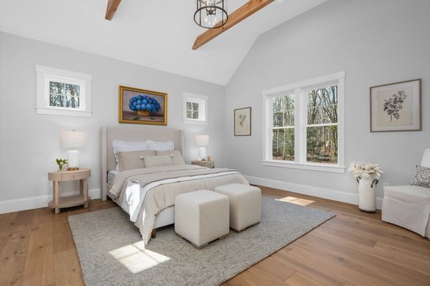 Bedroom, Interior, Wooden Beams, Wood Texture Flooring