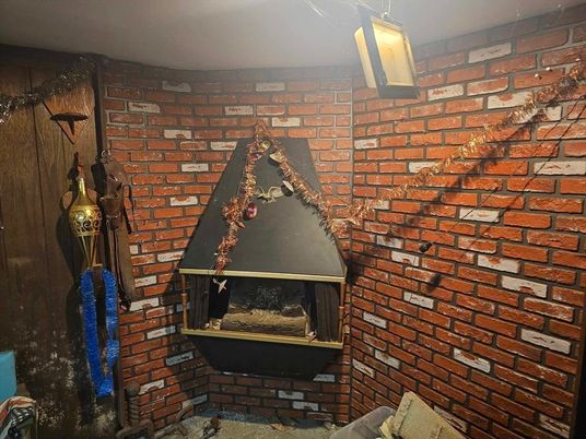 Fireplace, Interior, Stone Walls