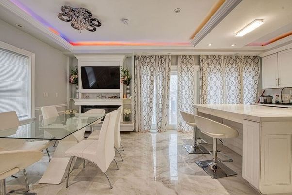 Dining room, Interior, Recessed Lighting