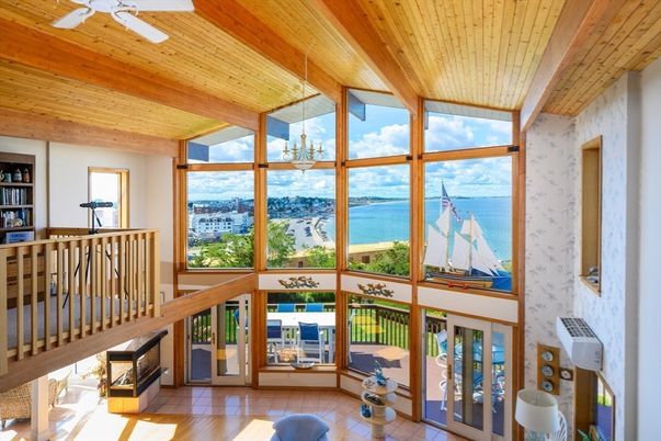 Interior, Sun Room, Water, Wooden Beams, Wooden Ceilings