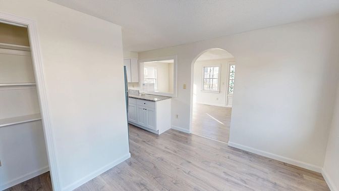 Empty room, Interior, Kitchen, Wood Texture Flooring