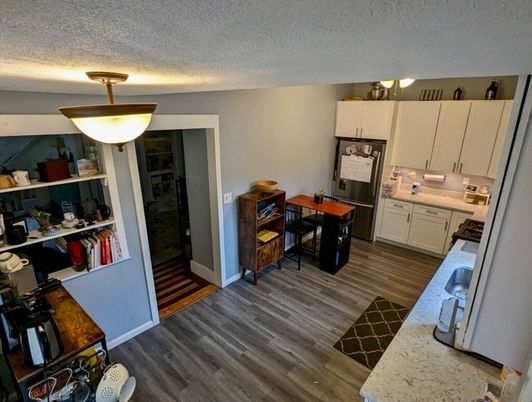 Interior, Kitchen, Wood Texture Flooring