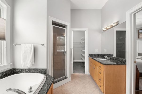 Bathroom, Dual Sink Vanities, Glass Shower, Interior