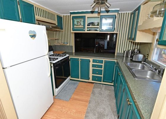 Interior, Kitchen, Wood Texture Flooring