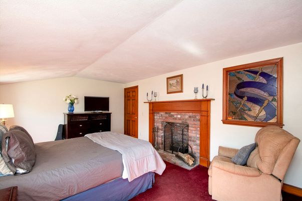 Bedroom, Fireplace, Interior