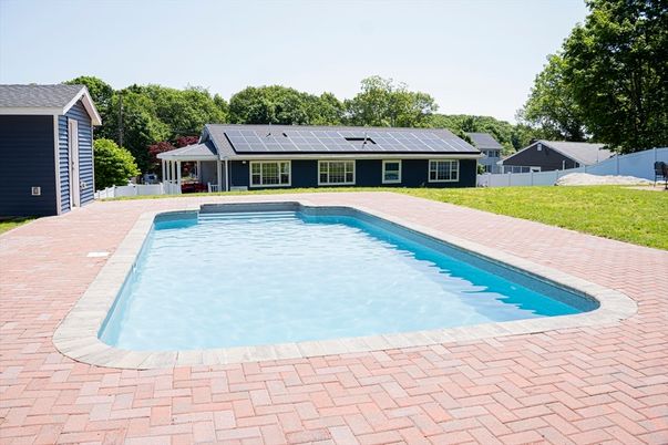 Exterior, Pool, Solar Panels