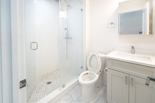 Bathroom, Glass Shower, Interior, Marble