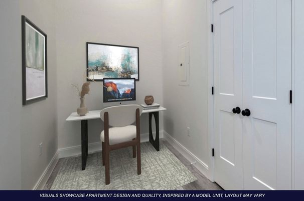 Home Office, Interior, Wood Texture Flooring